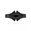 Hourglass' Black & Gold Textured Leather Waist Belt - Belt - £44.99 