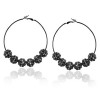 Mistress' Mistress Rocks Crystal Black Ball Hoop Earrings - Earrings - £44.99  ~ $59.20