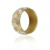 Yang' Mistress Rocks Gold Crystal Embellished Bangle - Bracelets - £39.99  ~ $52.62