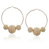 Sasha' Mistress Rocks Gold Diamonte Ball Hoops - Earrings - £54.99  ~ $72.35