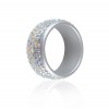 Yang' Mistress Rocks Silver Crystal Embellished Bangle - ブレスレット - £39.99  ~ ¥5,922