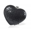 Love Heart' Mistress Rocks Black Glitter Heart Clutch Bag - Torby z klamrą - £34.99  ~ 39.54€