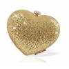 Love Heart' Mistress Rocks Gold Glitter Heart Clutch Bag - Clutch bags - £34.99 