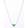 【梨花×jupiter】tenderハートネックレス（ライムグリーン） - Necklaces - ¥14,700  ~ £99.27