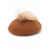 ビッグファーポンポン付きベレー帽 - Gorras - ¥3,589  ~ 27.39€