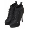 美脚ヒールレースアップショートブーツ - Shoes - ¥6,930  ~ £46.80
