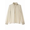 DEUXIEME CLASSE ＰＥジョーゼットスタンドフリル ブラウス ホワイ - 半袖衫/女式衬衫 - ¥17,850  ~ ¥1,062.66