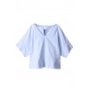 αA キーネックプルオーバーブラウス ブルー - 半袖シャツ・ブラウス - ¥10,500 