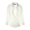 【再入荷】コットンリネンカシュクールシャツ - Long sleeves shirts - ¥16,800  ~ £113.45