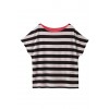 【予約販売】ボーダー×シフォンTシャツ ブラック×ピンク - Shirts - kurz - ¥9,975  ~ 76.12€