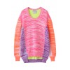 カラーブロックミックスニットプルオーバー ピンク - Pullovers - ¥23,100  ~ $205.25