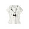 キーネックレスTシャツ ブラック - Majice - kratke - ¥13,650  ~ 104.17€