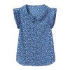 ウォッシャブルリバティプリント タックブラウス ネイビー - 半袖衫/女式衬衫 - ¥16,800  ~ ¥1,000.15