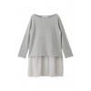 ファブリックコンビロングニット グレー - Maglioni - ¥12,600  ~ 96.15€