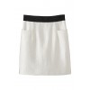 バックファスナースカート ホワイト - Gonne - ¥11,550  ~ 88.14€