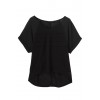 USA Chiffon Pleat Top ブラック - Long sleeves t-shirts - ¥7,140  ~ £48.21