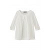 シルクコットンブラウス ホワイト - 半袖シャツ・ブラウス - ¥19,950 
