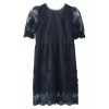 チュールレースフレアワンピース ネイビー - Dresses - ¥22,050  ~ £148.90