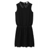 ビジュー衿つきワンピース ブラック - Dresses - ¥38,850  ~ $345.19