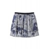 ペイズリープリントティアードスカート ブルー - Gonne - ¥14,700  ~ 112.18€