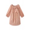 ドット×フラワーコットンシルクワンピース ピンク - Dresses - ¥12,600  ~ $111.95