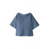 ボートネックバックジップブラウス ブルー - Shirts - ¥15,120  ~ $134.34