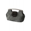 フラップストーンビーズバッグ グレー - Clutch bags - ¥17,640  ~ $156.73