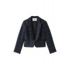 ジャガードショート丈テーラージャケット ブラック - Jacket - coats - ¥18,375  ~ $163.26