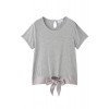 裾リボンTシャツ グレー - Majice - kratke - ¥8,400  ~ 64.10€