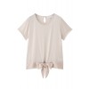 裾リボンTシャツ ピンク - Majice - kratke - ¥8,400  ~ 64.10€