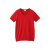 ウォッシャブル半袖フプルオーバーニット レッド - 套头衫 - ¥7,245  ~ ¥431.32