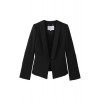 サテン切り替えショールカラージャケット ブラック - Jacket - coats - ¥20,580  ~ $182.85