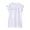 VirgniaスクエアロゴTシャツ オフホワイト - Majice - kratke - ¥5,460  ~ 41.67€
