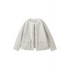 ツイードノーカラージャケット ホワイト - Jacket - coats - ¥41,160  ~ $365.71