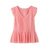 フリルノースリーブブラウス ピンク - Shirts - ¥13,650  ~ $121.28