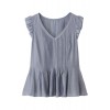 フリルノースリーブブラウス ブルー - Рубашки - короткие - ¥13,650  ~ 104.17€