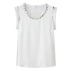 ビジューつきブラウス ホワイト - Рубашки - короткие - ¥15,750  ~ 120.19€