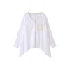 キュプラシフォンAラインブラウス ホワイト - Camicie (lunghe) - ¥14,700  ~ 112.18€