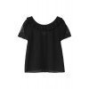 袖レースブラウス ブラック - Рубашки - короткие - ¥11,550  ~ 88.14€