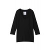 ファブリックコンビ7分袖Tシャツ ブラック - Koszulki - długie - ¥5,040  ~ 38.46€