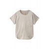シルクサテンストレッチ半袖ブラウス ベージュ - Shirts - ¥19,950  ~ $177.26