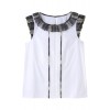 襟&袖レースブラウス ホワイト - Top - ¥13,650  ~ 104.17€