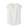 タッククラシックブラウス ホワイト - Shirts - ¥14,490  ~ $128.74