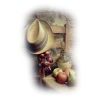 Chair, hat, fruits - Items - 