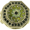 Green Roman Octagon Ring - Ringe - 