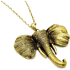 Marcelina's Antiqued Gold Elep - Necklaces - 