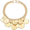 Row Satin Gold Coin necklace - Ogrlice - 