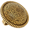 Yochi Textured Button Ring - Pierścionki - 