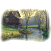 river house watermill - Buildings - 