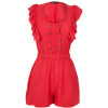 Jumpsuit Red Overall - オーバーオール - 